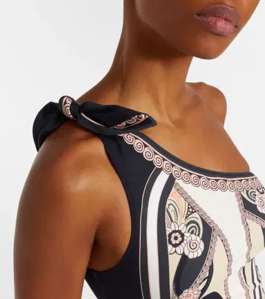 La DoubleJ Goddess printed one-shoulder swimsuit | Thumbnail 5