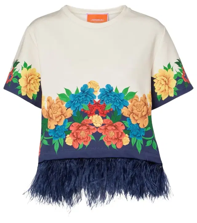 La DoubleJ La Scala floral cotton jersey T-shirt