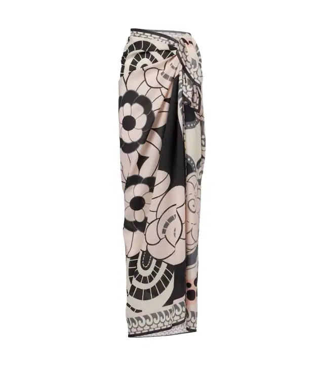 La DoubleJ Printed cotton beach cover-up