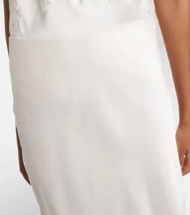Rixo Matilde lace-trimmed satin slip skirt | Thumbnail 4 Rixo Matilde lace-trimmed satin slip skirt | Thumbnail 4