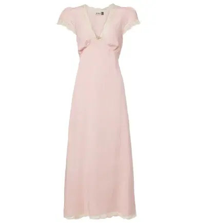 Rixo Clarice lace-trimmed linen-blend midi dress | Thumbnail 1