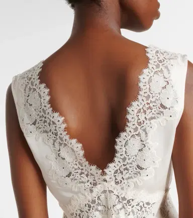 Rixo Emmie lace-trimmed satin top | Thumbnail 4