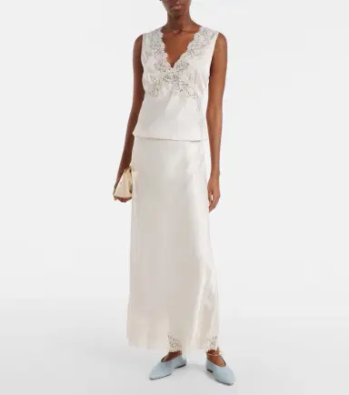 Rixo Emmie lace-trimmed satin top | Thumbnail 6