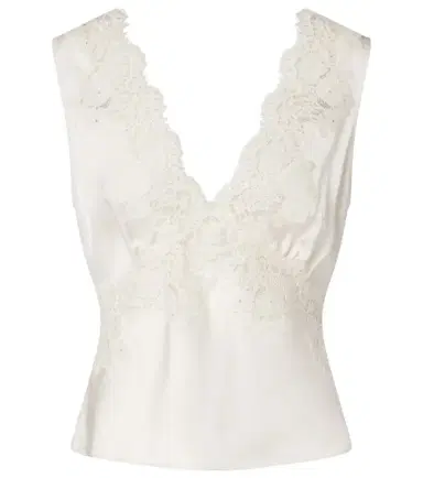 Rixo Emmie lace-trimmed satin top | Thumbnail 1