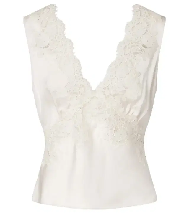 Emmie lace-trimmed satin top