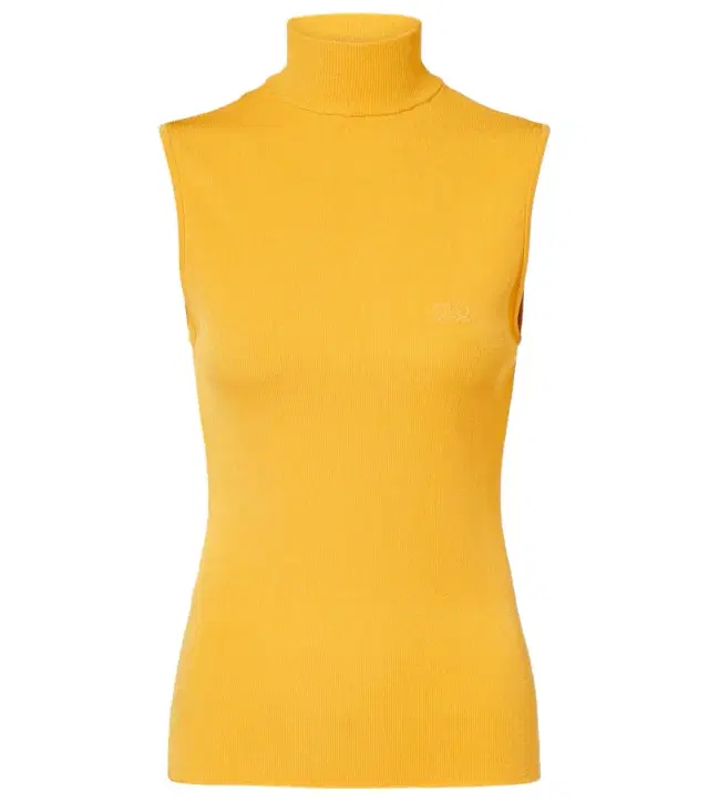 Double L ribbed-knit top