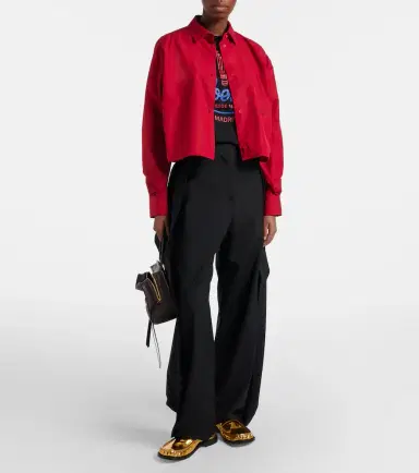 Loewe Draped wool wide-leg pants | Thumbnail 6