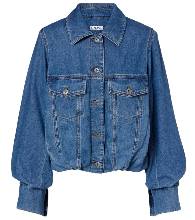 Loewe Gathered denim jacket