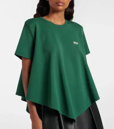 Loewe Asymmetric cotton-blend top | Thumbnail 2