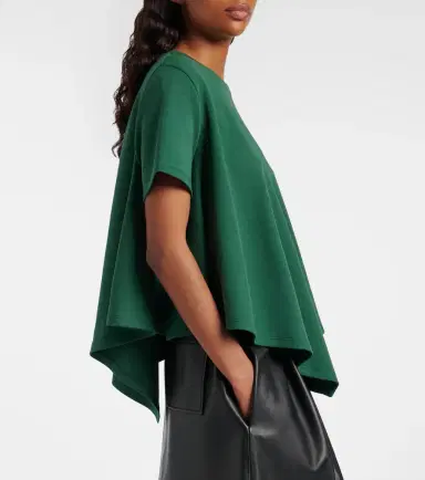 Loewe Asymmetric cotton-blend top | Thumbnail 3