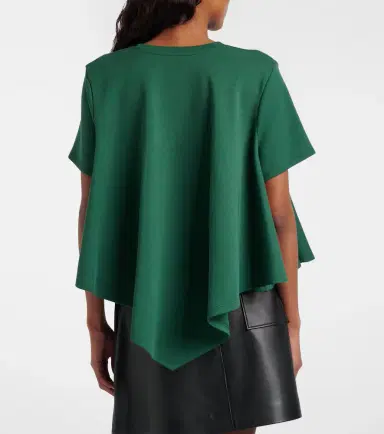 Loewe Asymmetric cotton-blend top | Thumbnail 5