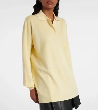 Loewe Double L cashmere and silk-blend polo sweater | Thumbnail 2 Loewe Double L cashmere and silk-blend polo sweater | Thumbnail 2
