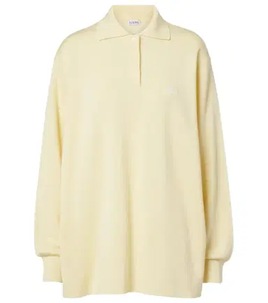 Loewe Double L cashmere and silk-blend polo sweater | Thumbnail 1 Loewe Double L cashmere and silk-blend polo sweater | Thumbnail 1