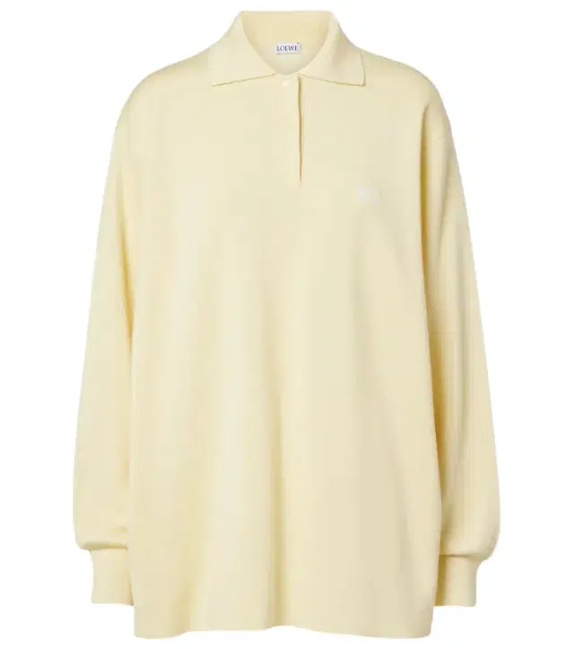 Loewe Double L cashmere and silk-blend polo sweater