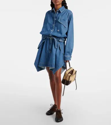 Loewe Double L belted denim miniskirt | Thumbnail 4 Loewe Double L belted denim miniskirt | Thumbnail 4