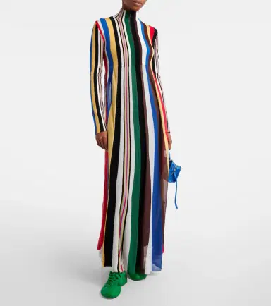 Loewe Ribbed-knit striped maxi dress | Thumbnail 3 Loewe Ribbed-knit striped maxi dress | Thumbnail 3