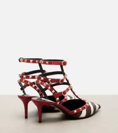 Valentino Garavani Rockstud leather-trimmed calf hair pumps | Thumbnail 4 Valentino Garavani Rockstud leather-trimmed calf hair pumps | Thumbnail 4