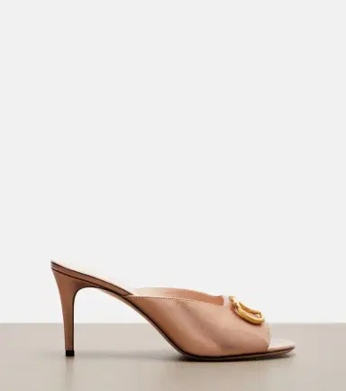 Valentino Garavani VLogo metallic leather mules | Thumbnail 3