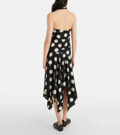 Junya Watanabe Lace-trimmed polka-dot midi dress | Thumbnail 2 Junya Watanabe Lace-trimmed polka-dot midi dress | Thumbnail 2