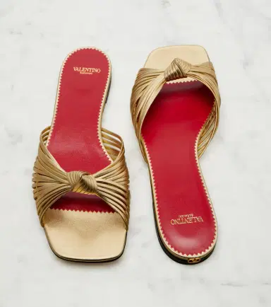 Valentino Garavani Annet metallic leather slides | Thumbnail 4
