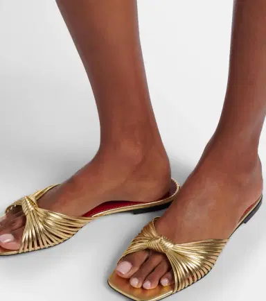 Valentino Garavani Annet metallic leather slides | Thumbnail 6