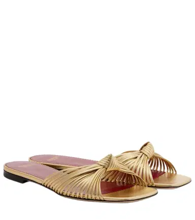 Valentino Garavani Annet metallic leather slides | Thumbnail 1