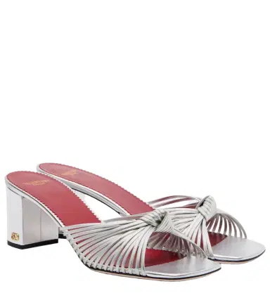 Valentino Garavani Annet metallic leather sandals | Thumbnail 1