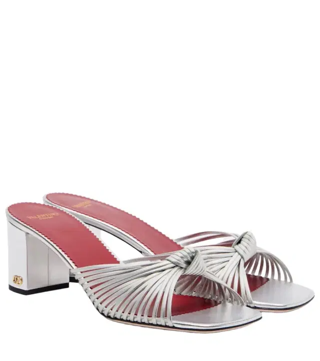 Valentino Garavani Annet metallic leather sandals