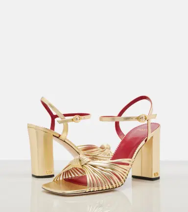 Valentino Garavani Annet metallic leather sandals | Thumbnail 2 Valentino Garavani Annet metallic leather sandals | Thumbnail 2
