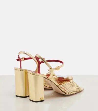 Valentino Garavani Annet metallic leather sandals | Thumbnail 3 Valentino Garavani Annet metallic leather sandals | Thumbnail 3