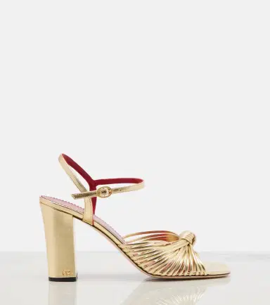 Valentino Garavani Annet metallic leather sandals | Thumbnail 4 Valentino Garavani Annet metallic leather sandals | Thumbnail 4