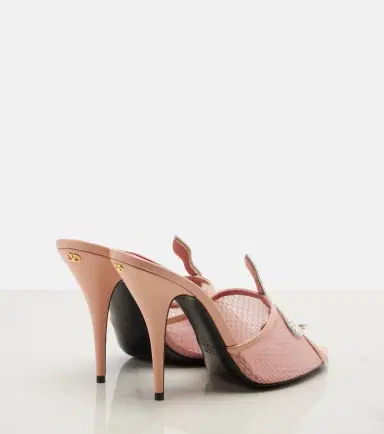Valentino Garavani Caur Vipère embellished mesh mules | Thumbnail 2 Valentino Garavani Caur Vipère embellished mesh mules | Thumbnail 2
