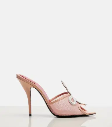 Valentino Garavani Caur Vipère embellished mesh mules | Thumbnail 4 Valentino Garavani Caur Vipère embellished mesh mules | Thumbnail 4