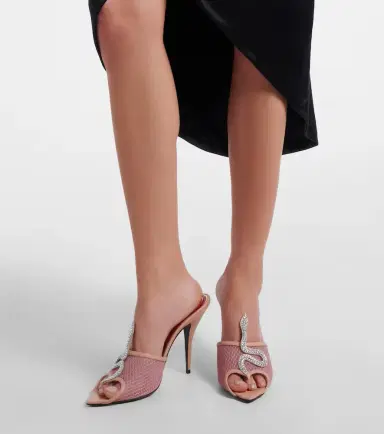 Valentino Garavani Caur Vipère embellished mesh mules | Thumbnail 5 Valentino Garavani Caur Vipère embellished mesh mules | Thumbnail 5