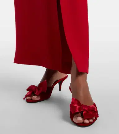 Valentino Garavani Marie A bow-detail velvet mules | Thumbnail 6