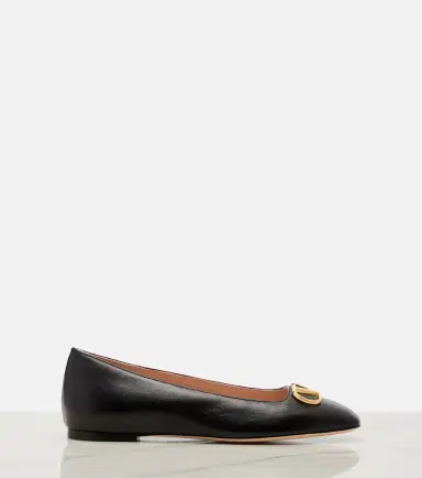 Valentino Garavani VLogo leather ballet flats | Thumbnail 3