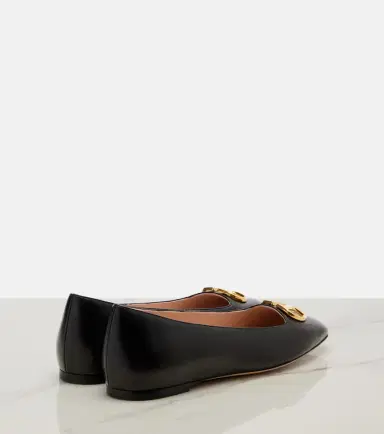 Valentino Garavani VLogo leather ballet flats | Thumbnail 4