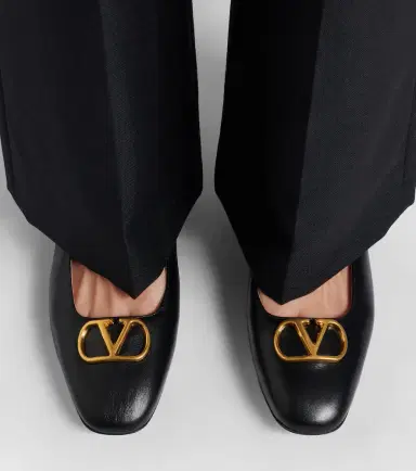 Valentino Garavani VLogo leather ballet flats | Thumbnail 5