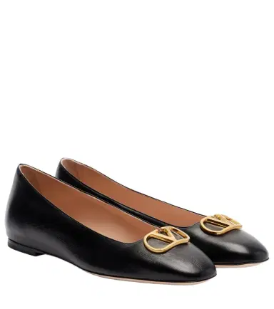 Valentino Garavani VLogo leather ballet flats | Thumbnail 1