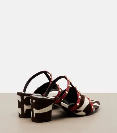 Valentino Garavani Rockstud calf hair and leather pumps | Thumbnail 2