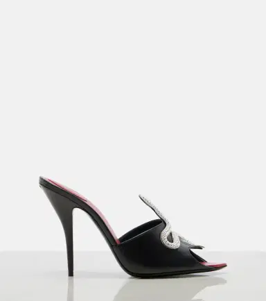 Valentino Garavani Caur Vipère embellished leather mules | Thumbnail 2