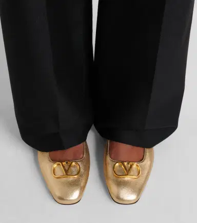 Valentino Garavani VLogo metallic leather ballet flats | Thumbnail 5 Valentino Garavani VLogo metallic leather ballet flats | Thumbnail 5