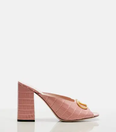 Valentino Garavani VLogo croc-effect leather mules | Thumbnail 4 Valentino Garavani VLogo croc-effect leather mules | Thumbnail 4