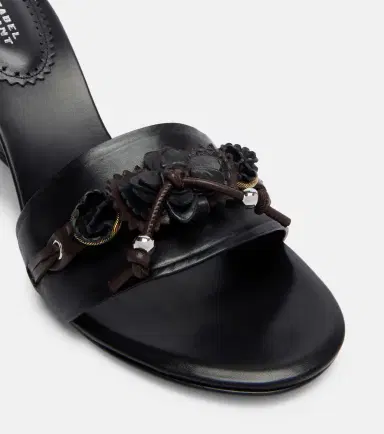 Isabel Marant Anee embellished leather wedge mules | Thumbnail 2 Isabel Marant Anee embellished leather wedge mules | Thumbnail 2