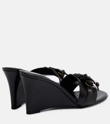Isabel Marant Anee embellished leather wedge mules | Thumbnail 3 Isabel Marant Anee embellished leather wedge mules | Thumbnail 3