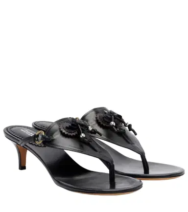 Isabel Marant Ekyne embellished leather thong sandals | Thumbnail 1