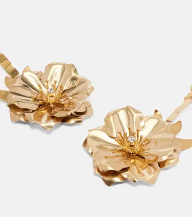 Miu Miu Floral crystal-embellished drop earrings | Thumbnail 3