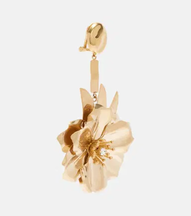 Miu Miu Floral crystal-embellished drop earrings | Thumbnail 4