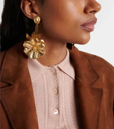 Miu Miu Floral crystal-embellished drop earrings | Thumbnail 6