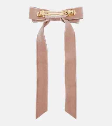 Miu Miu Logo velvet bow hair clip | Thumbnail 2